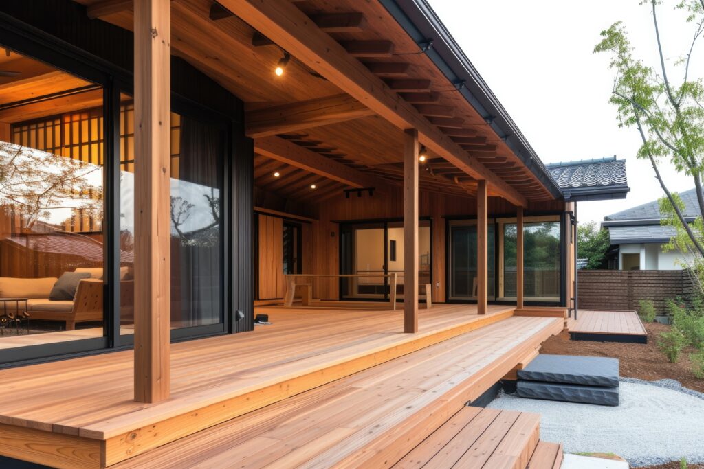 pergola with roof and sides