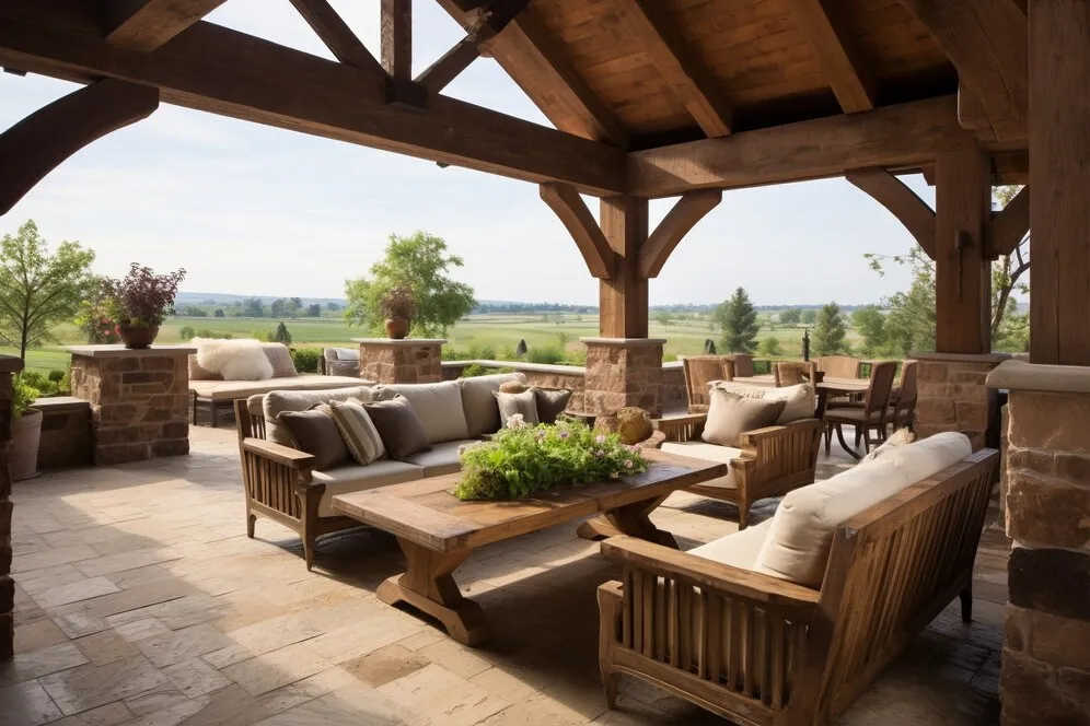 pergola with louvered roof
