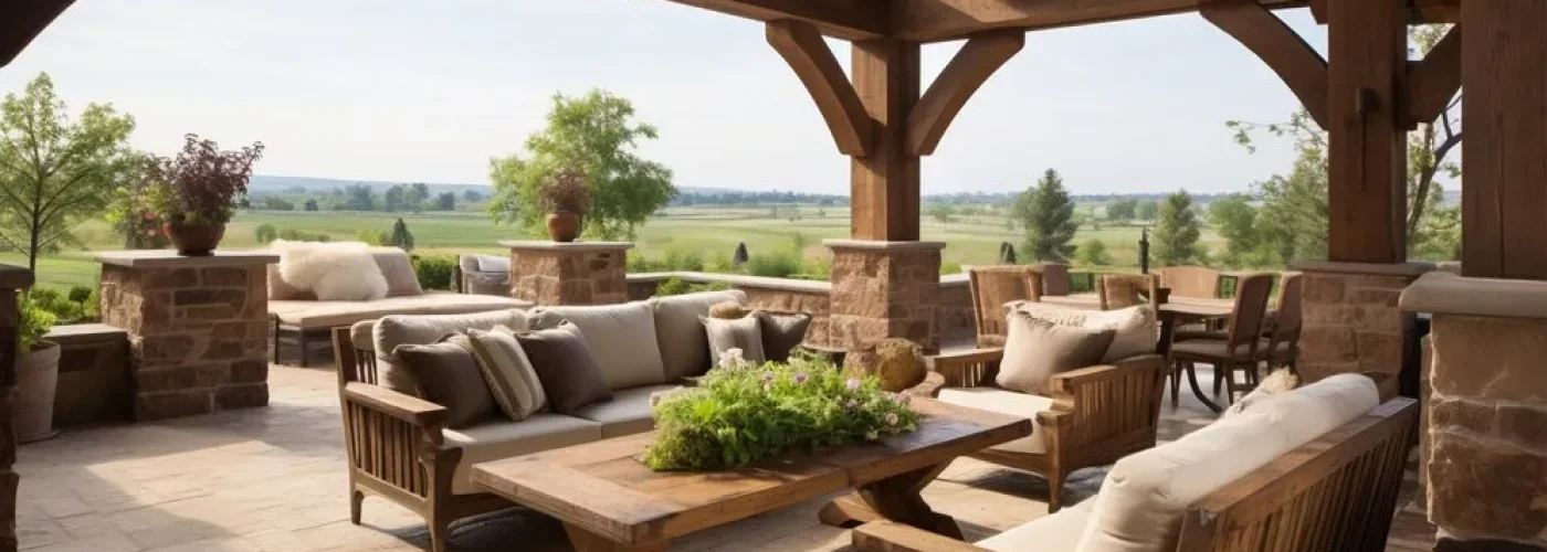 pergola with louvered roof